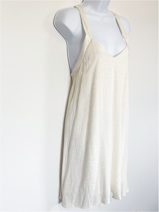 NWT ALTAR’D STATE Cream Cheetah Textured Mini Dress Boho Racerback Women’s Large - Picture 2 of 9